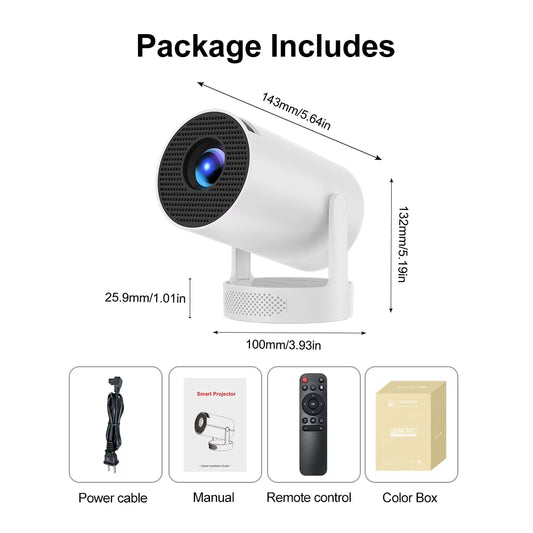 HY300 Ultra 4K Android11 Projector Wifi6 BT5.4 Pocket Outdoor Home Theater Auto Vertical Keystone 2025 New Release HY300